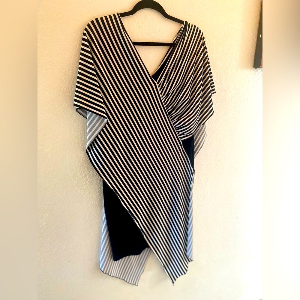 Yolanda Arce Black and white dress